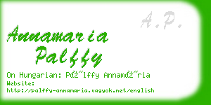 annamaria palffy business card